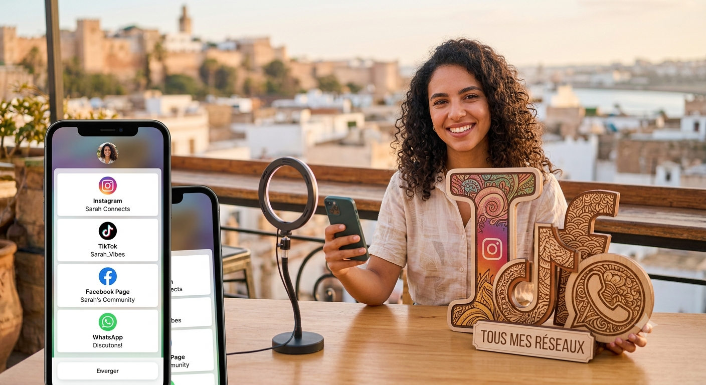 Comment partager Instagram, TikTok, Facebook et WhatsApp avec un seul lien